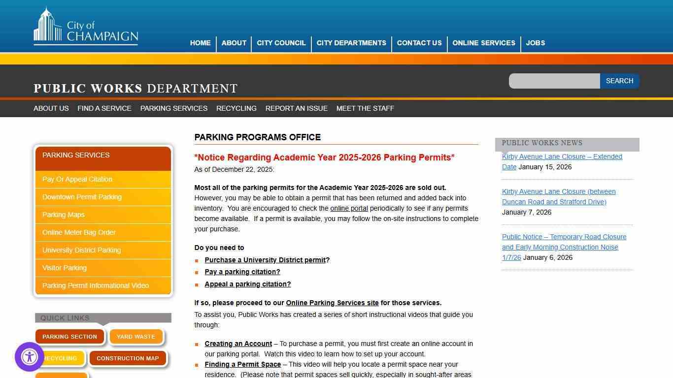 Parking Services - City of Champaign