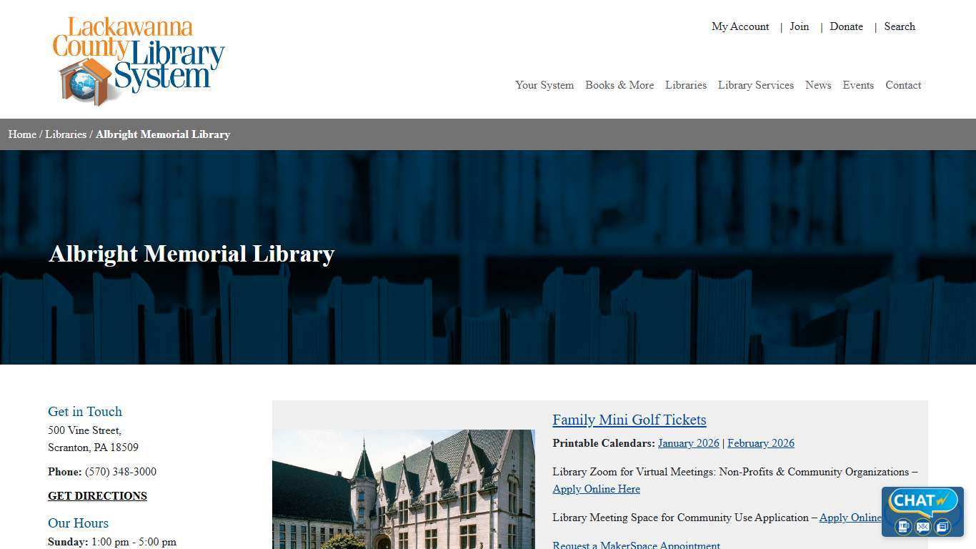 Albright Memorial Library - Lackawanna County Library System