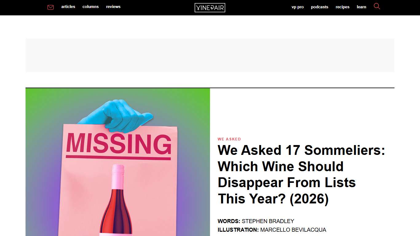 We Asked 17 Sommeliers: Which Wine Should Disappear From Lists This Year? (2026) | VinePair